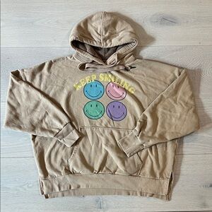 Oversized tan American eagle hoodie